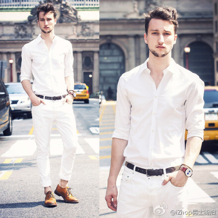 男士街拍# 衬衫:hugo boss 牛仔裤:all saints 皮带:h&m 表
