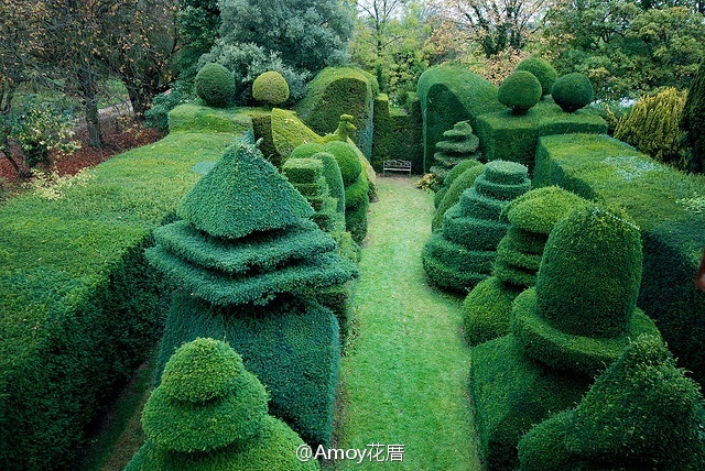 大型园艺景观里,对于植物的修剪造型和养护是个大课题.