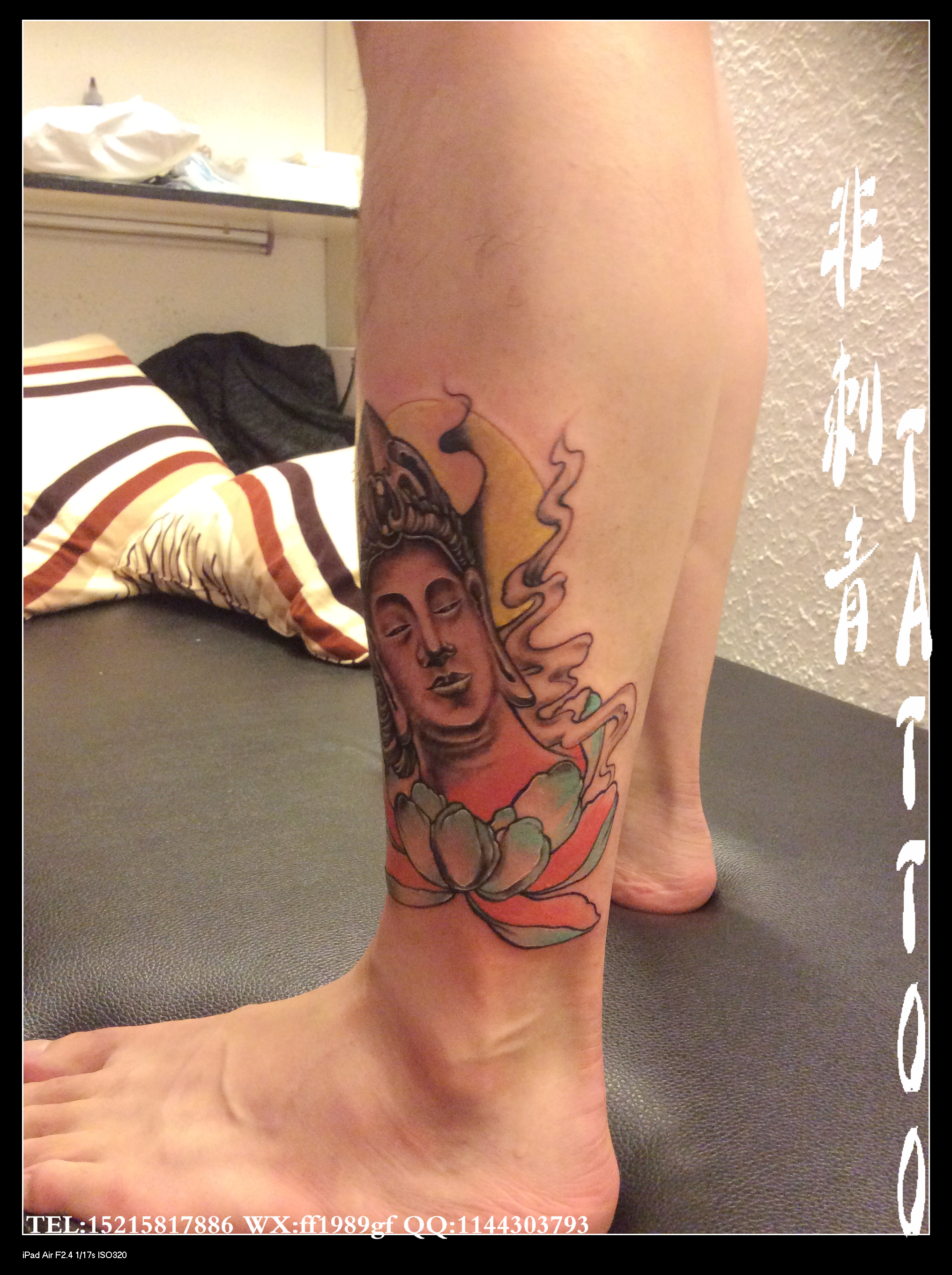 佛首莲花纹身 浙江玉环纹身 楚门非刺青纹身