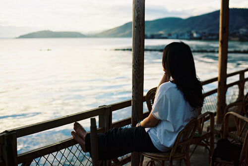 那片海 凝视 女头像 唯美 阳光