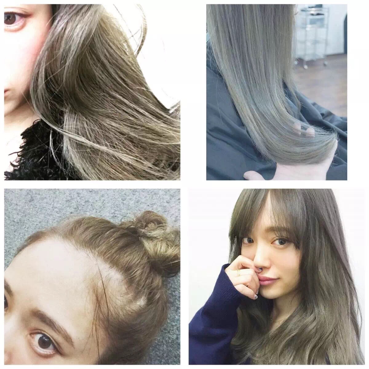 透明系发色青灰色亚麻色