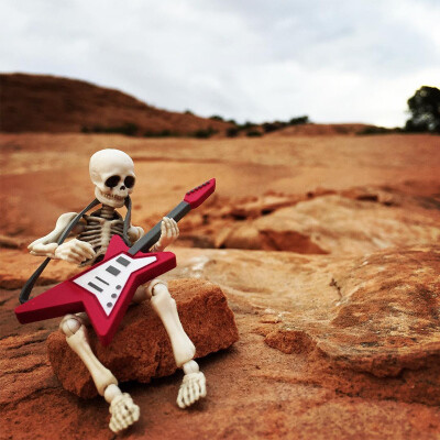 优雅的骷髅人 日本re-ment 食玩骷系列搞笑关节可动pose skeleton