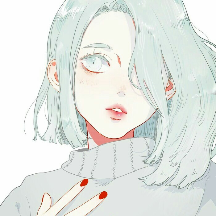 绿,白,小清新,唯美,漫画头像,女生头像,二次元,啦啦啦啦啦