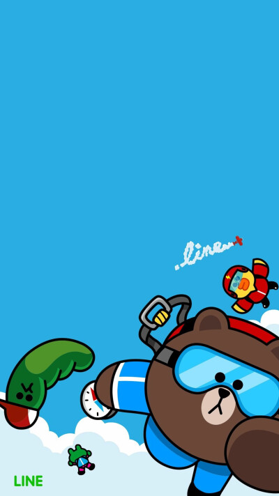 iphone 壁纸 line cony brown 可妮 布朗 莎莉 熊大