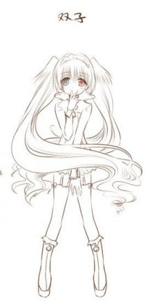 手绘 十二星座 双子-堆糖,美好生活研究所