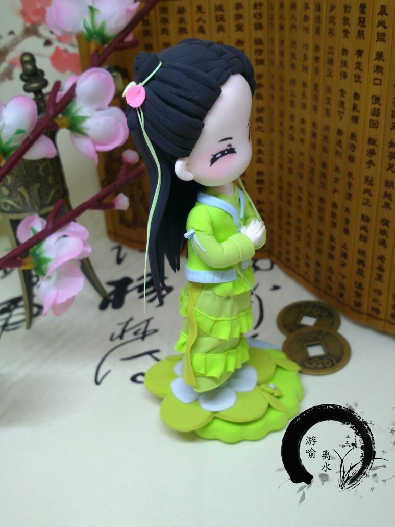 女神系列:仙剑奇侠传刘亦菲版的小赵灵儿q版超轻粘土手办