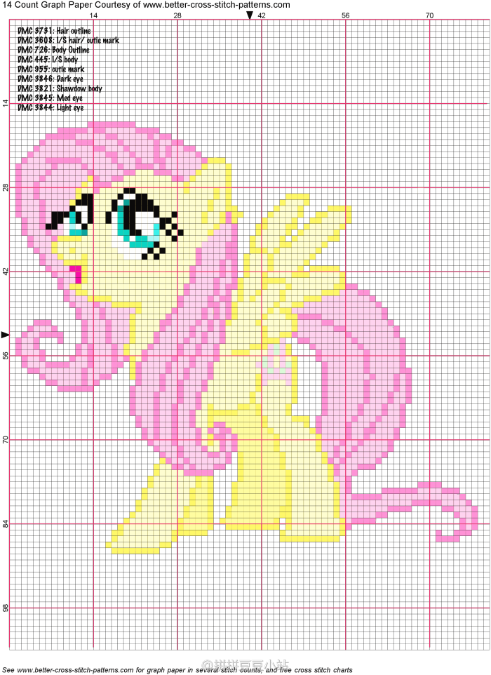 拼拼豆豆作品图纸宝莉-柔柔mylittlepony造粒塔小马图片