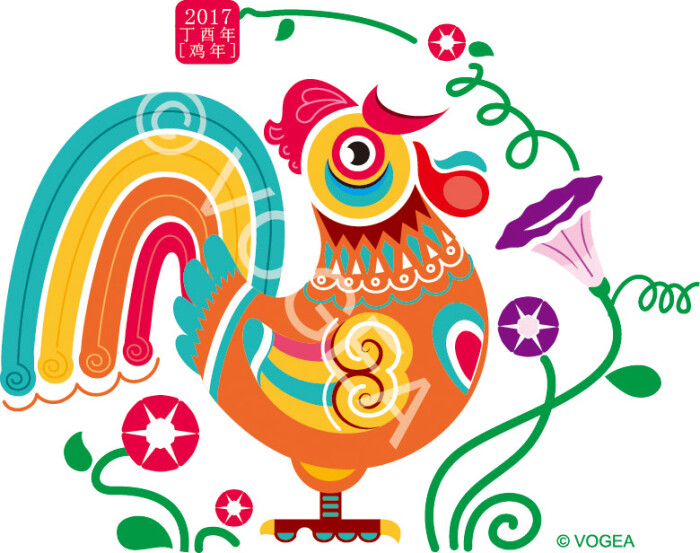 金鸡报晓-堆糖,美好生活研究所