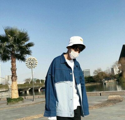 男生头像#小清新#帅气#韩范#戴口罩#连帽衫