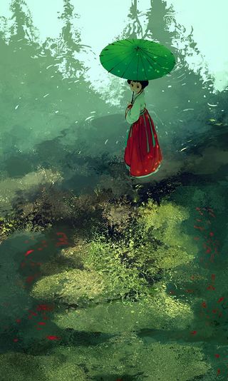 伊吹五月 插画 壁纸 古风