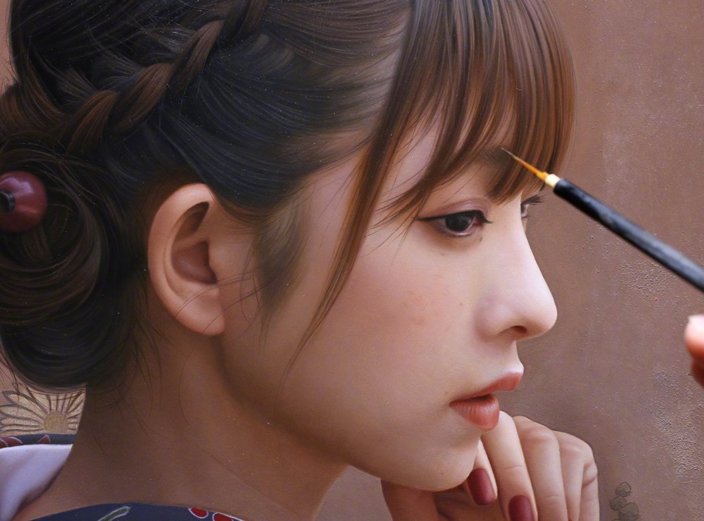 日本写实画家冈靖知的新作