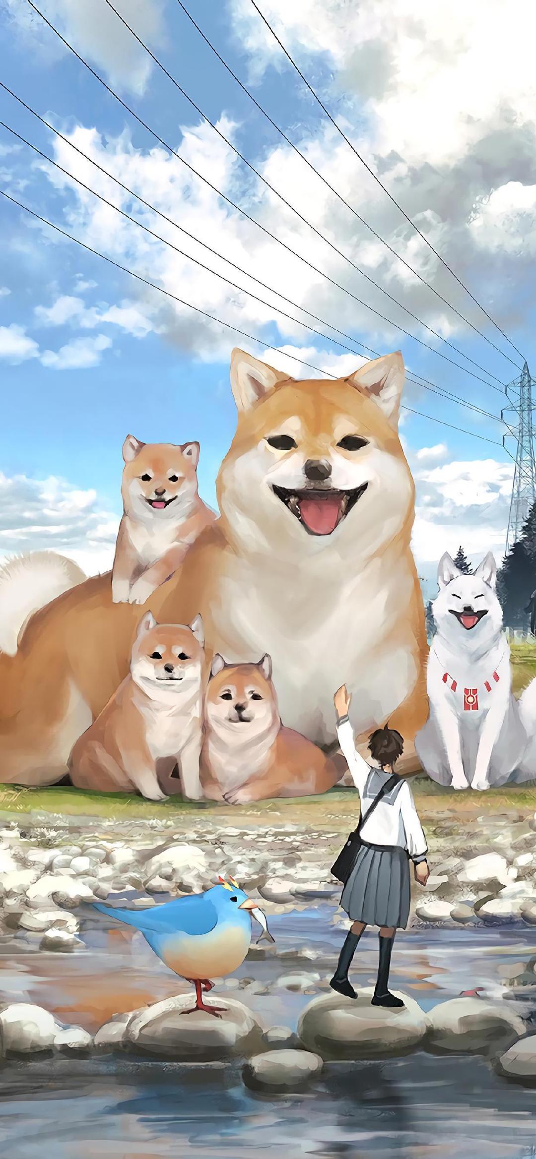 动物插画壁纸画师:もの久保