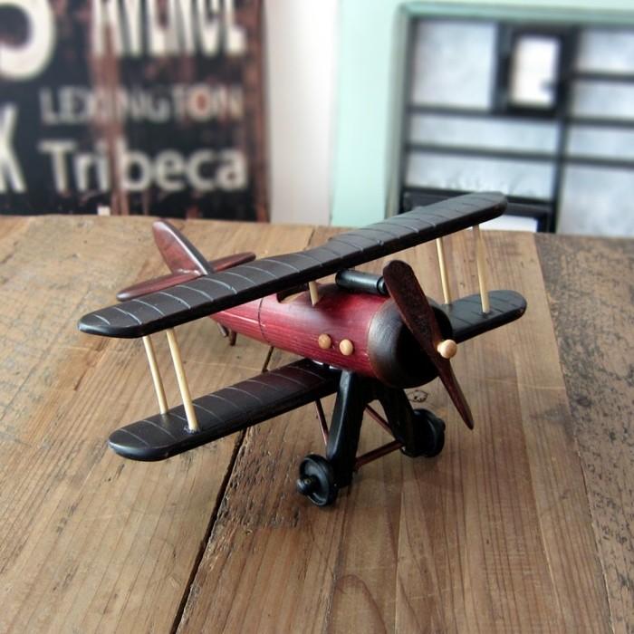 手工木制飞机 飞机摆件 飞机模型 创意手工 家居杂货zakka小