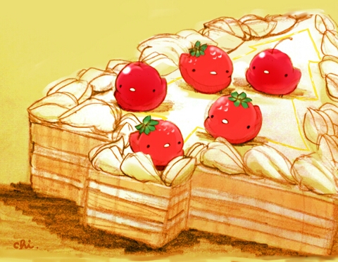 手绘 食物 美食 插画 p站 小鸡崽 萌萌哒 套图更新中