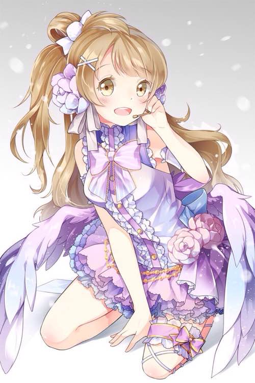 二次元 动漫 女生 单人 南小鸟 紫色系 天使 唯美