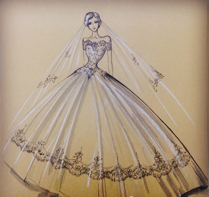 『那些大师们的手绘婚纱礼服服装设计图』…-