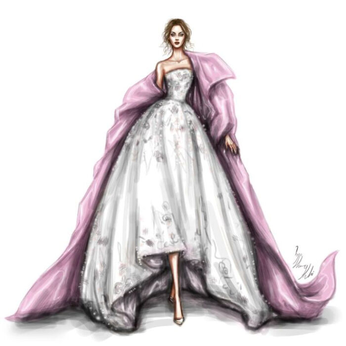 婚纱服装画手绘技法_服装画手绘技法(2)