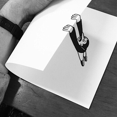 立体折纸插画 动漫 人物 素描 铅笔画 彩绘 手绘 插画 艺术 彩铅 水彩