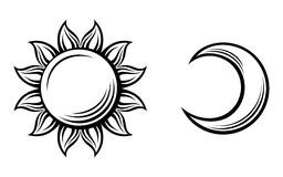 太阳与小月亮logo素材纹身手稿-堆糖,美好生活