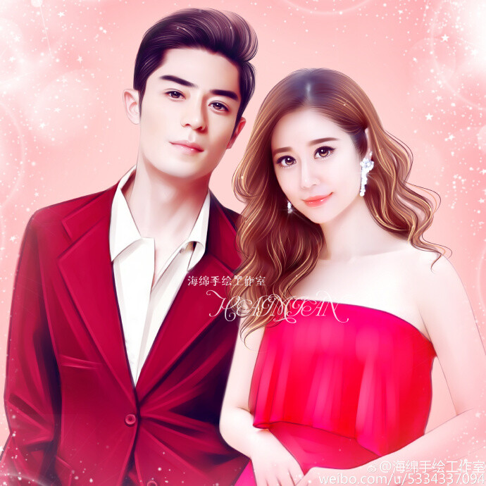 霍建华&林心如 [海绵手绘工作室]-堆糖,美好生