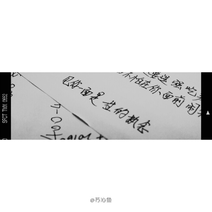 沁鱼原创句子手写文字禁二传见你一面是一生…