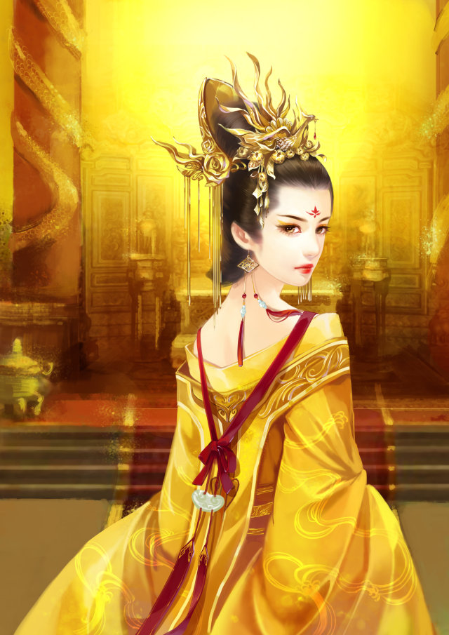 古风美人 绘师:指尖糖