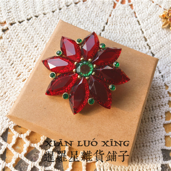 Vintage西洋古董复古翠法丽Trifari胸针圣诞…-