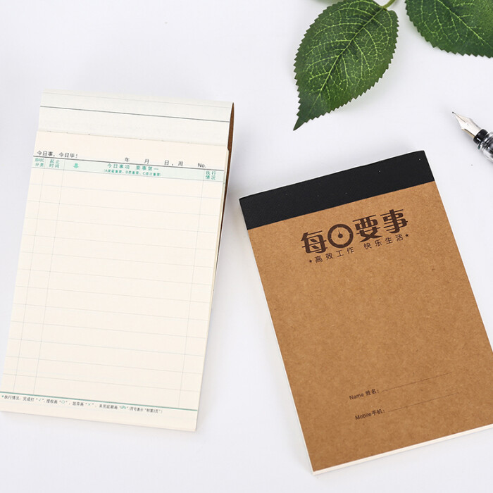 复古创意简约每日计划本笔记本 随身小本子…-堆糖，美好生活研究所