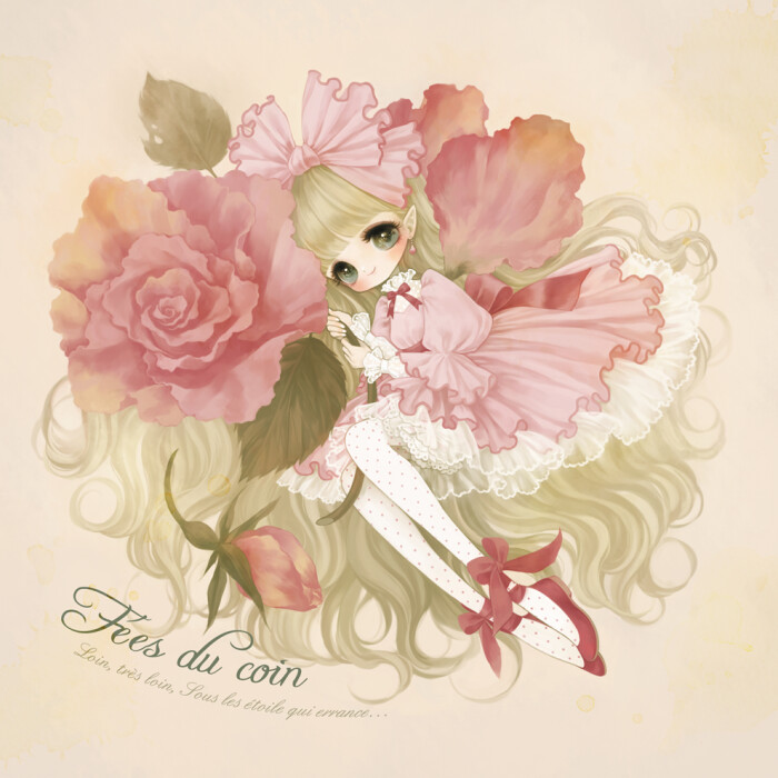 喜欢头发 插画 少女 萌妹 梦幻-堆糖,美好生活研