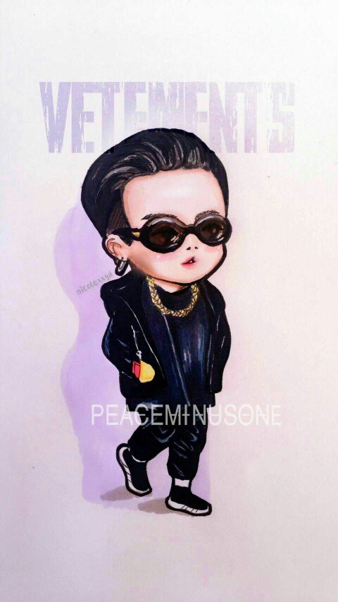 权志龙 g—dragon gd 卡通手绘