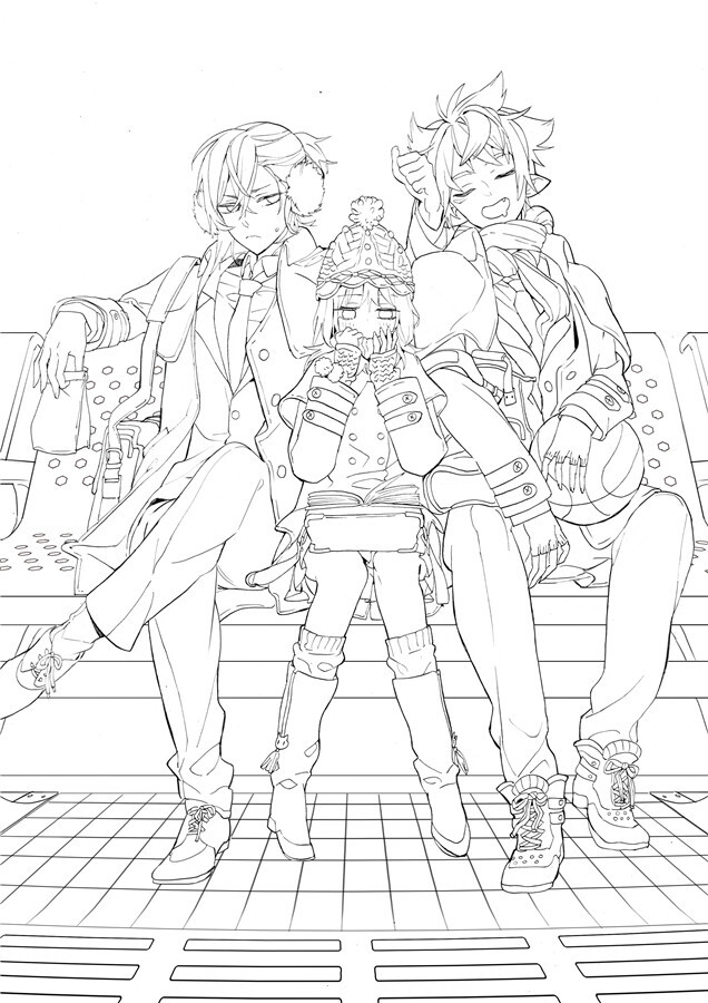 Manga coloring book, Anime lineart, Cool coloring pages