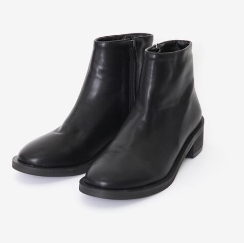 韩国女鞋女靴2016秋冬韩版时尚休闲黑色圆头