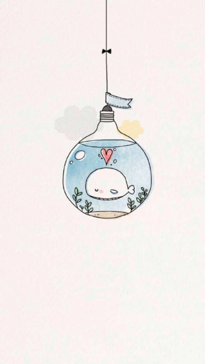 @美图头像馆@微博 小鲸鱼 手绘 白底-堆糖,美