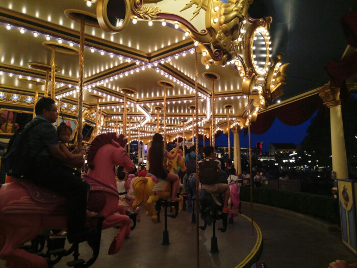 #上海之行#少女心的旋转木马~最适合晚上玩…