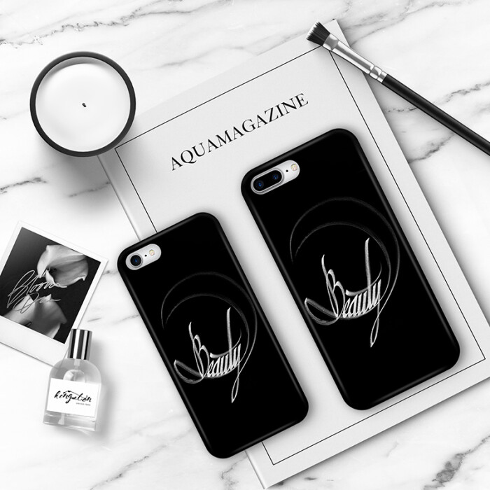 黑色简约英文苹果7 6s手机壳iphone7 plus原…