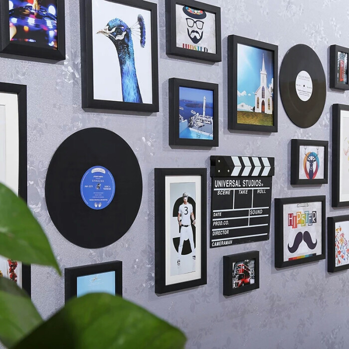 简约现代欧式环保高分子照片墙客厅卧室相片…