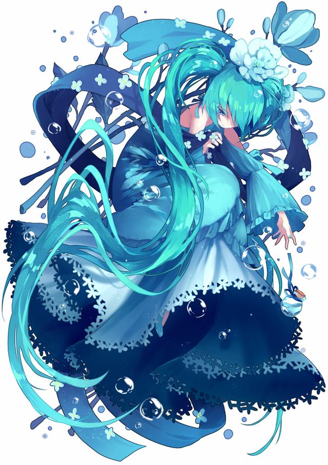 v家七宗罪,初音公主,蓝色,初音未来,miku