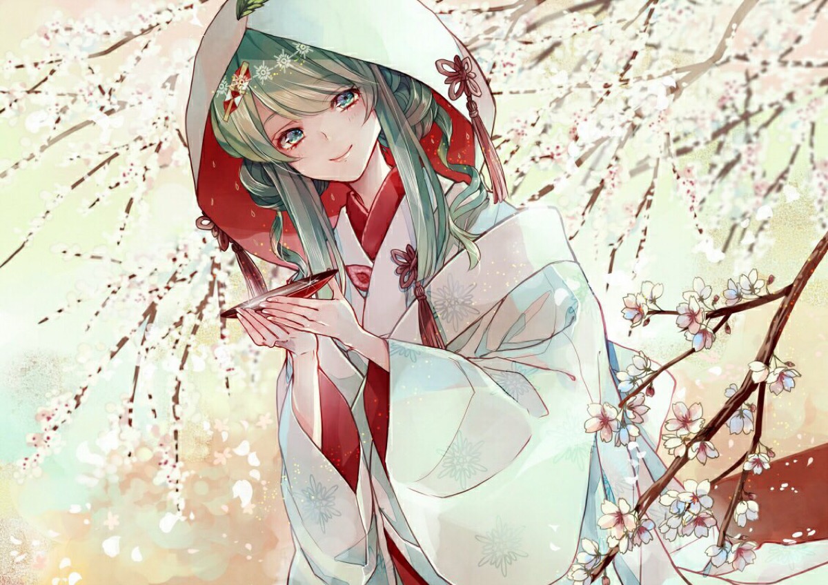 公主殿下#初音#歌姬#动漫#清纯#唯美#插图#高清#壁纸#少女#清新