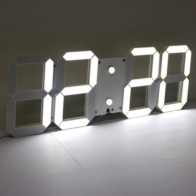 挂钟 客厅现代夜光数字时钟 LED创意电子钟 卧
