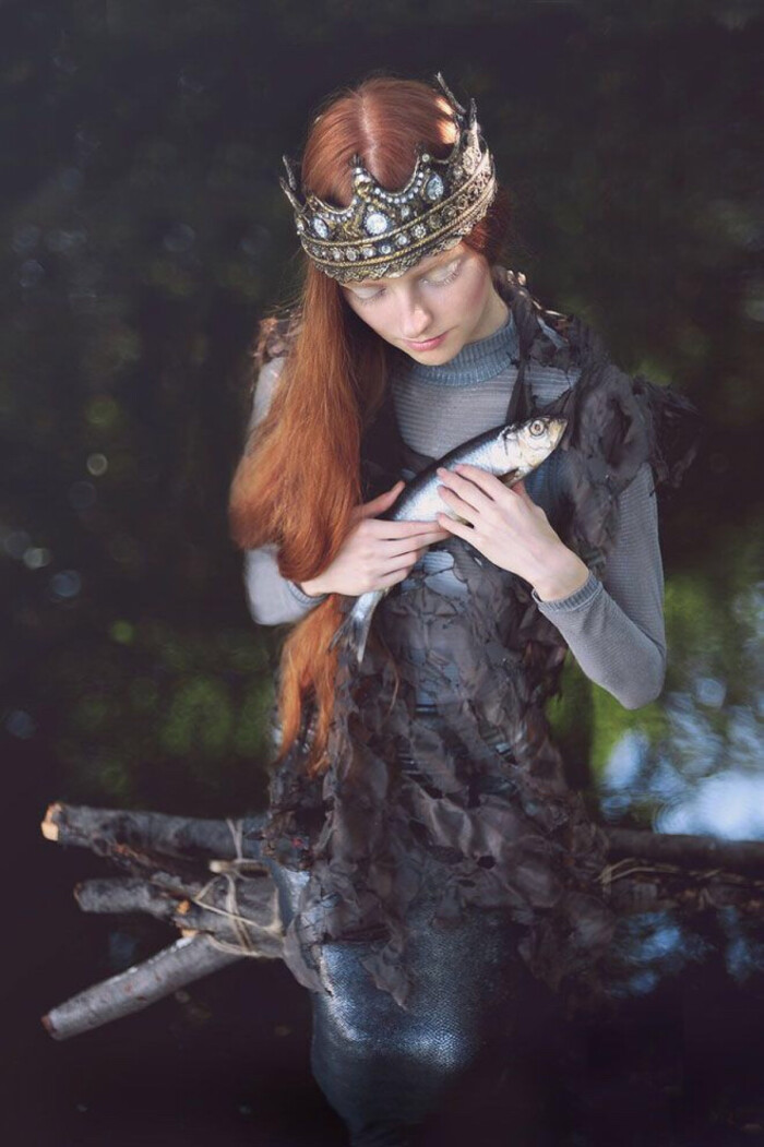 黑色美人鱼,欧洲童话故事里走出来的精灵般的女孩儿olga moskvina.