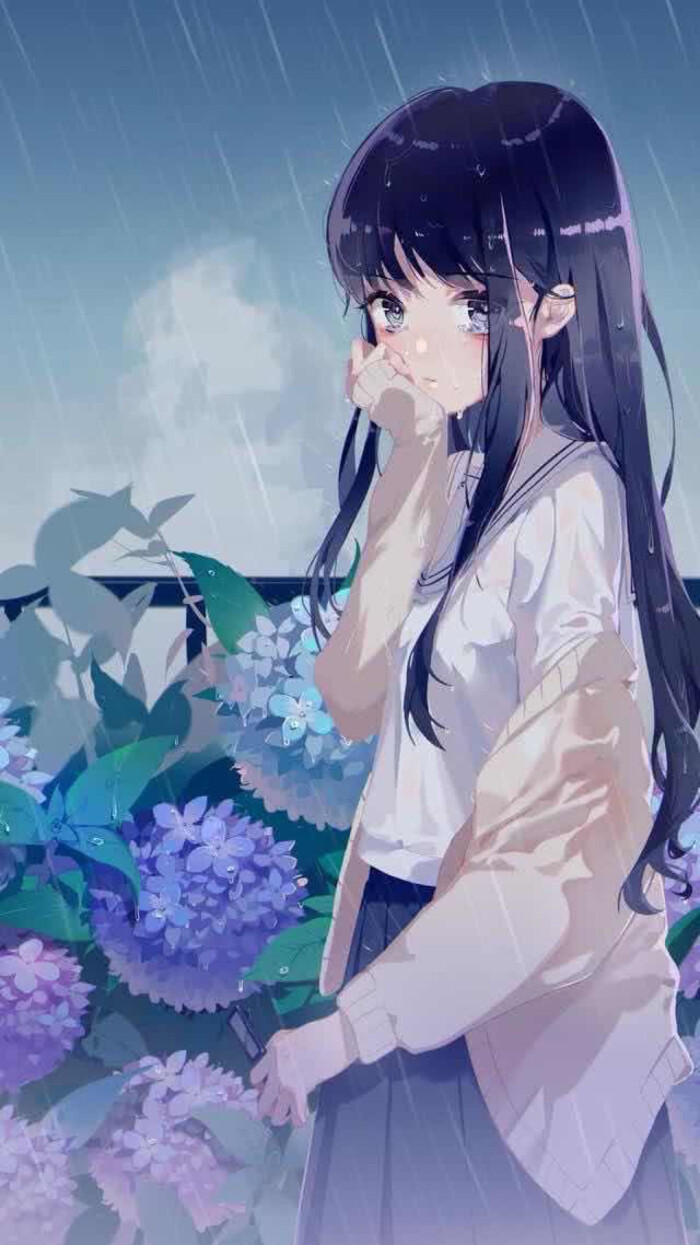 下雨女孩二次元