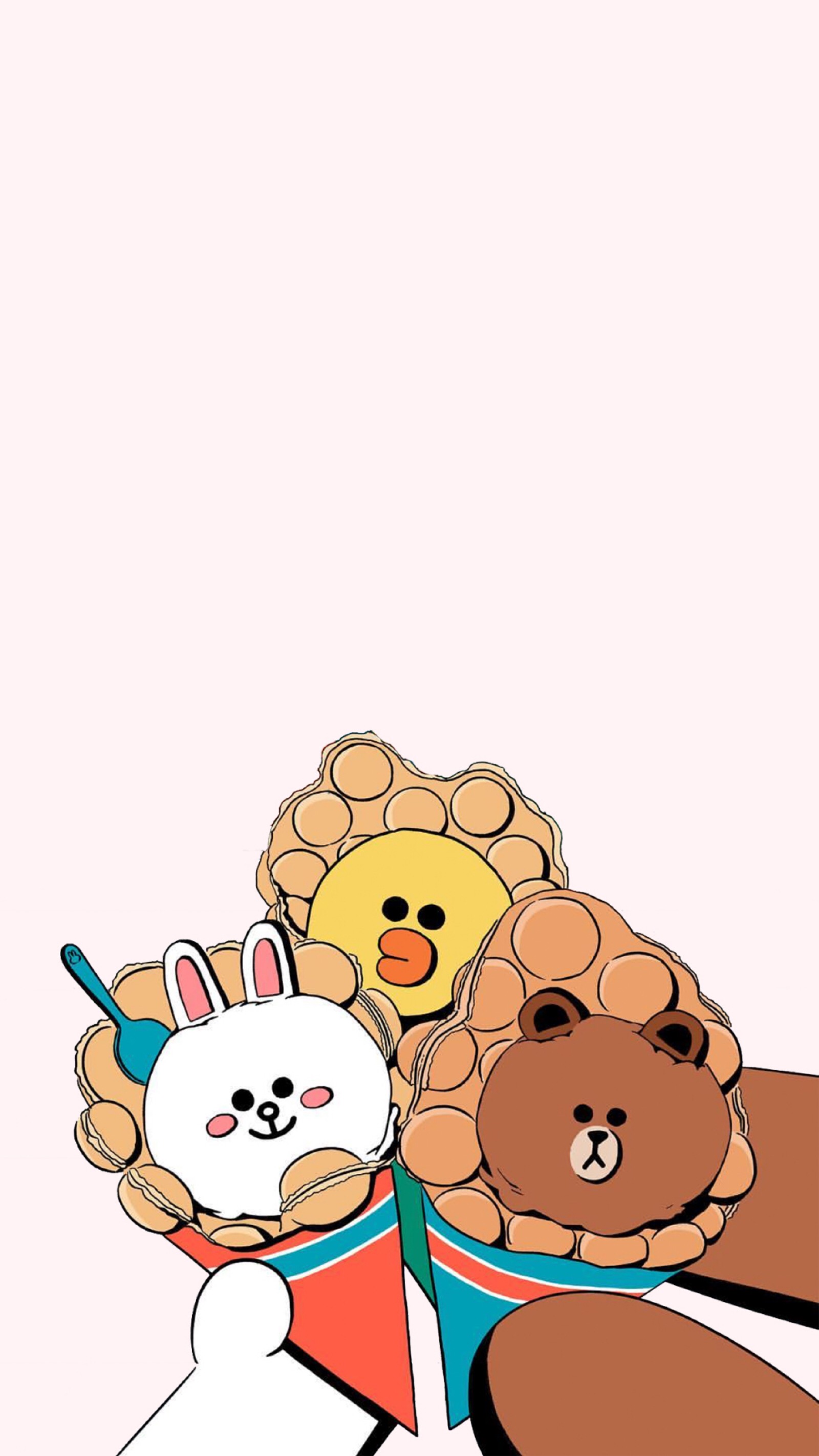 iphone 壁纸 line cony brown 可妮 布朗 莎莉 熊大