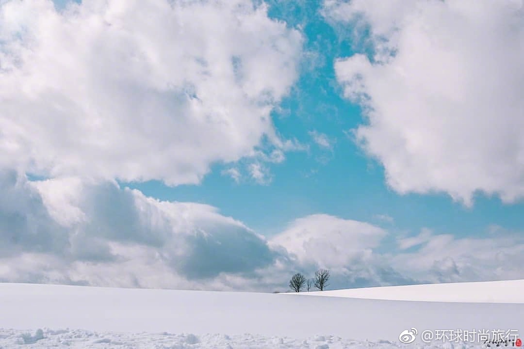 干净的雪和干净的天空,梦里的样子.